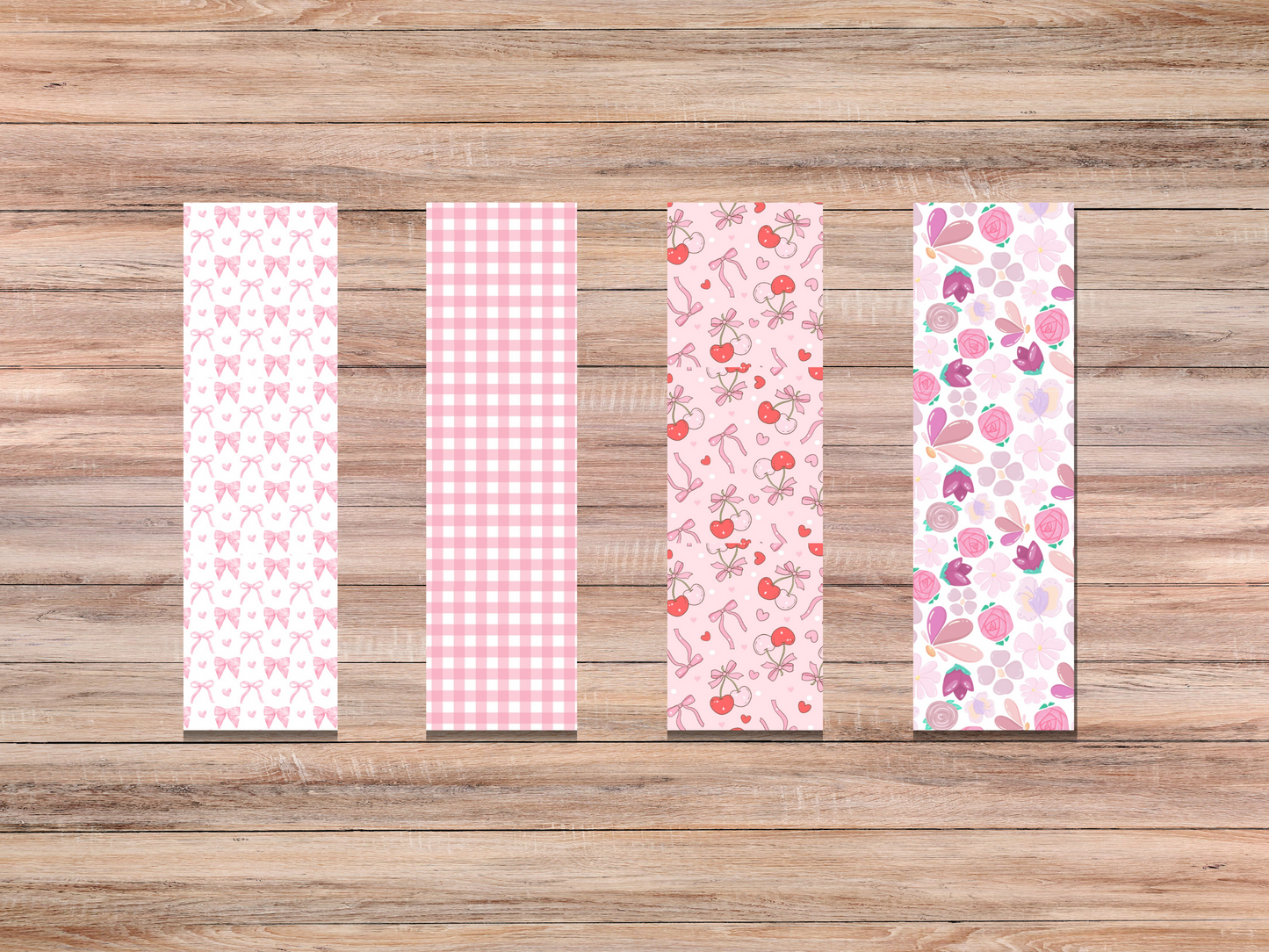 📦 Wholesale Pink Aesthetic Bookmarks – 4 Designs